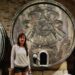 Kamptal wine - picture of me in front of wine casks