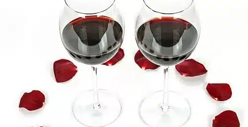 two glasses of red wine