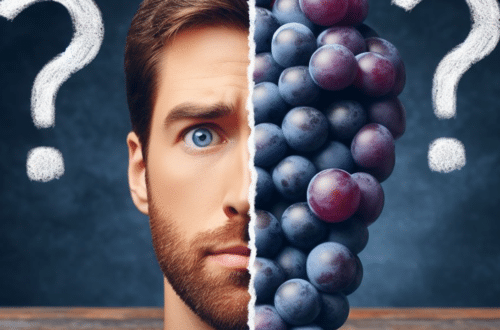 Is Blaufränkisch sweet - A split image. On one side, show a bunch of ripe Blaufränkisch grapes. On the other side, display a question mark or a confused face. This creates intrigue and directly reflects the blog post's theme of exploring the sweetness level of Blaufränkisch.