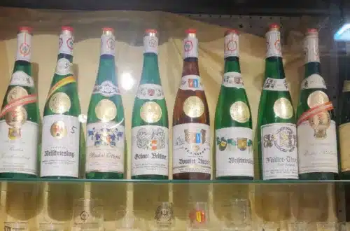 bottles of Austrian wine